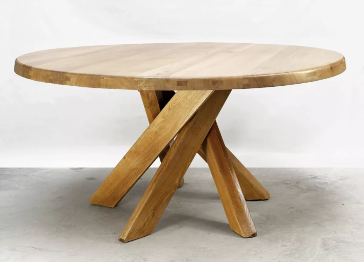 Pierre CHAPO (1927-1986) Table de salle &agrave; manger, circa 1978, mod&egrave;le T21D dite Sfax