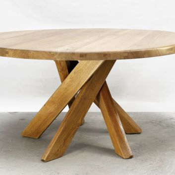 Pierre CHAPO (1927-1986) Table de salle à manger, circa 1978, modèle T21D dite Sfax