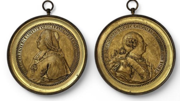 Jean FONTAINE (XVIIIe siècle) Portrait en buste, de profil, de Louis-Sextius De Jarente de La Bruyère, évèque d'Orléans