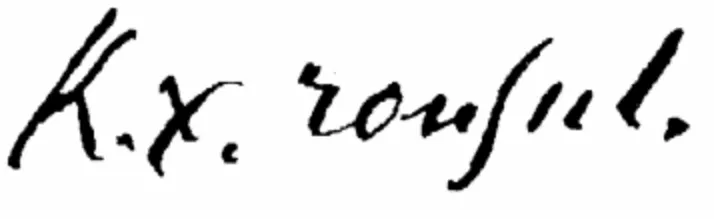 Signature de Ker Xavier Roussel