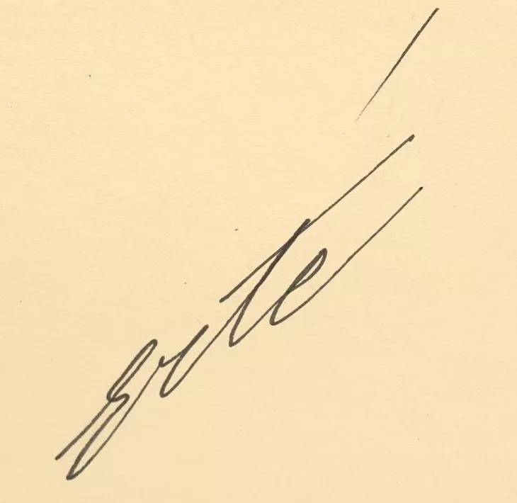 Signature de Ert&eacute;