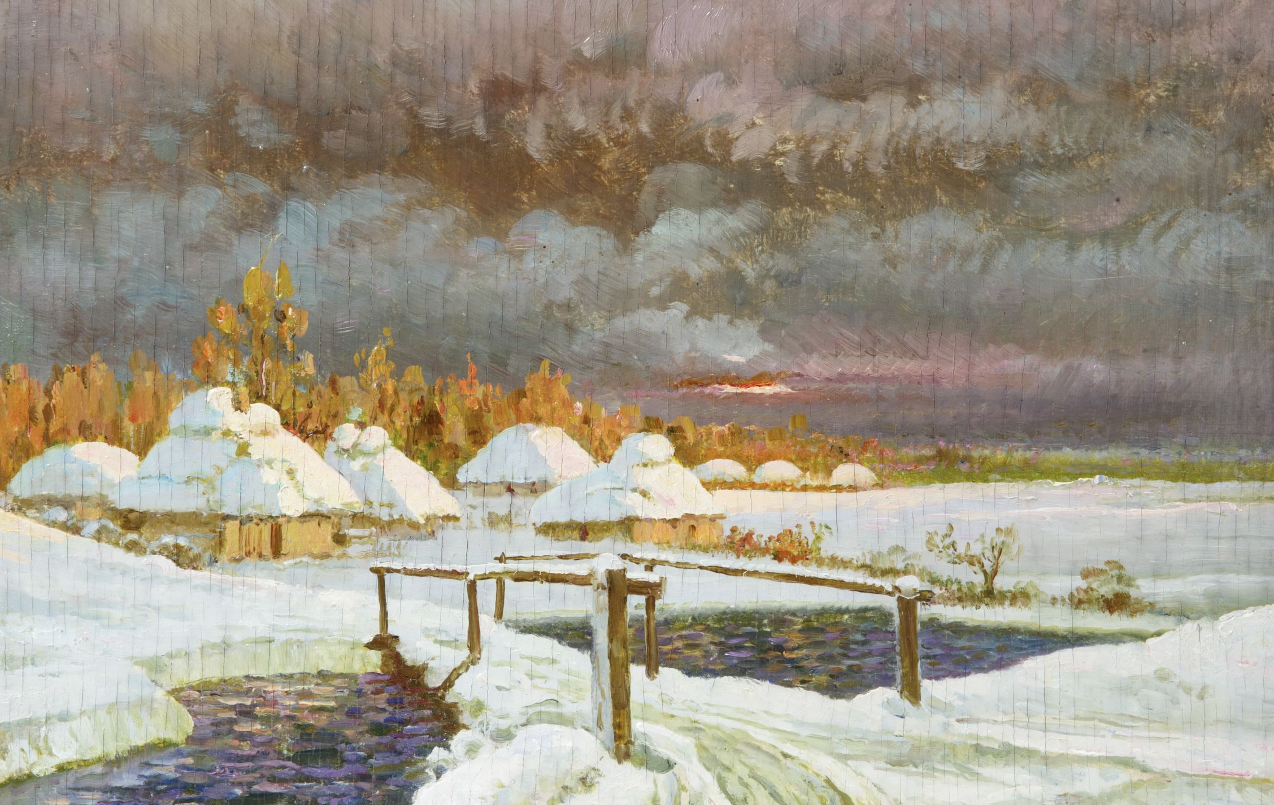 D'après Igor Grabar, huile sur toile