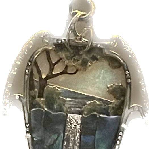 Broche art nouveau en or jaune et pierres précieuses