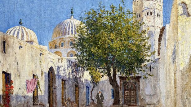 Alexandre ROUBTZOFF (1884-1949), La mosquée Sidi Makhlouf, huile sur toile