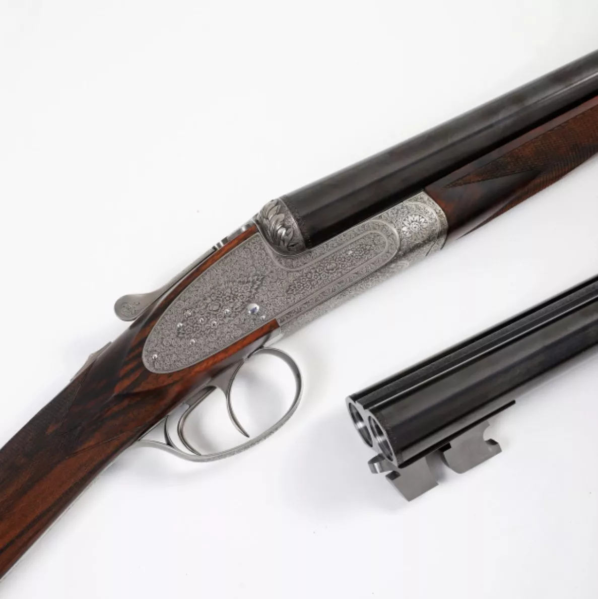 Fusil Granger &agrave; platine, d&eacute;tail du chien