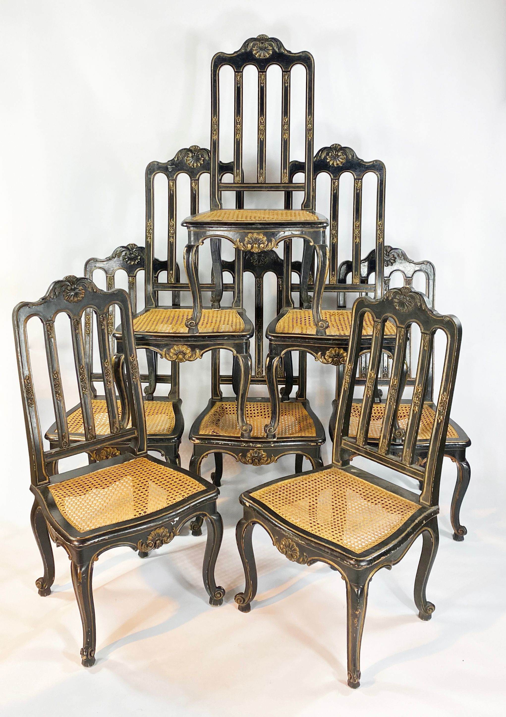 Ensemble de chaises en bois, époque Napoléon III