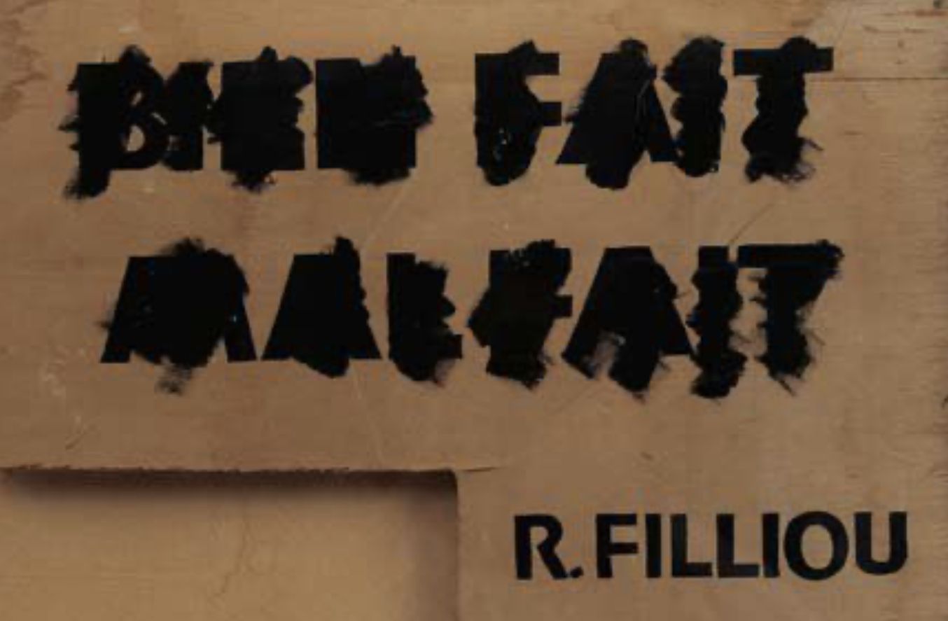 Robert Filliou, installation en bois