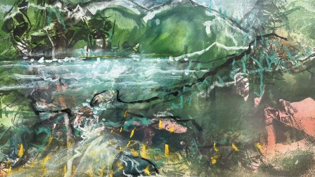 Roberto MATTA (1911-2002), Composition, Gouache sur toile