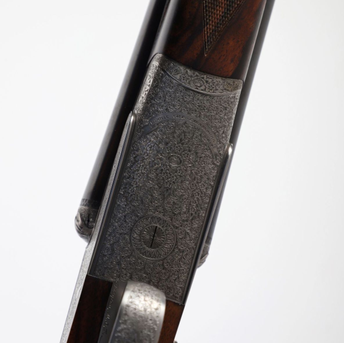 Fusil Granger à platine, détail de la gravure
