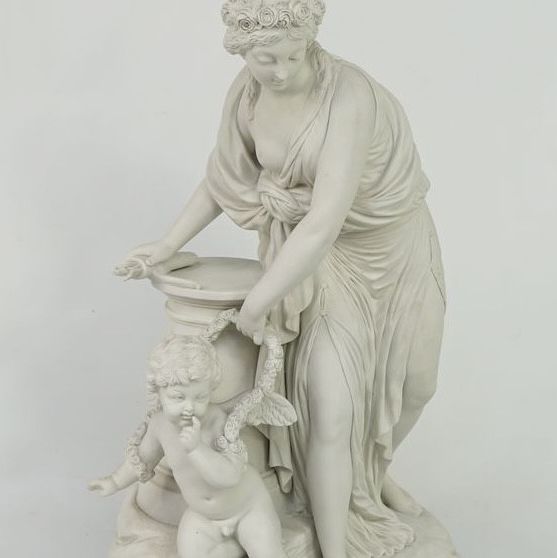 Sèvres, biscuit en porcelaine, groupe sculpté