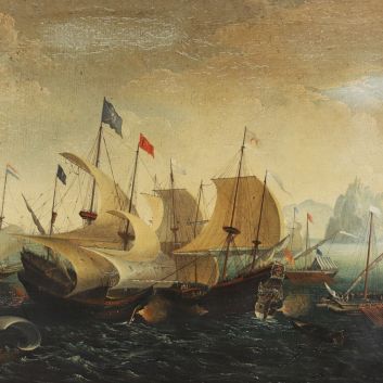 École hollandaise de la fin du XVIIe siècle, entourage de Bonaventura Peteers (1614-1651), huile sur toile
