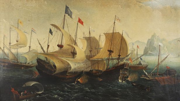 École hollandaise de la fin du XVIIe siècle, entourage de Bonaventura Peteers (1614-1651), huile sur toile