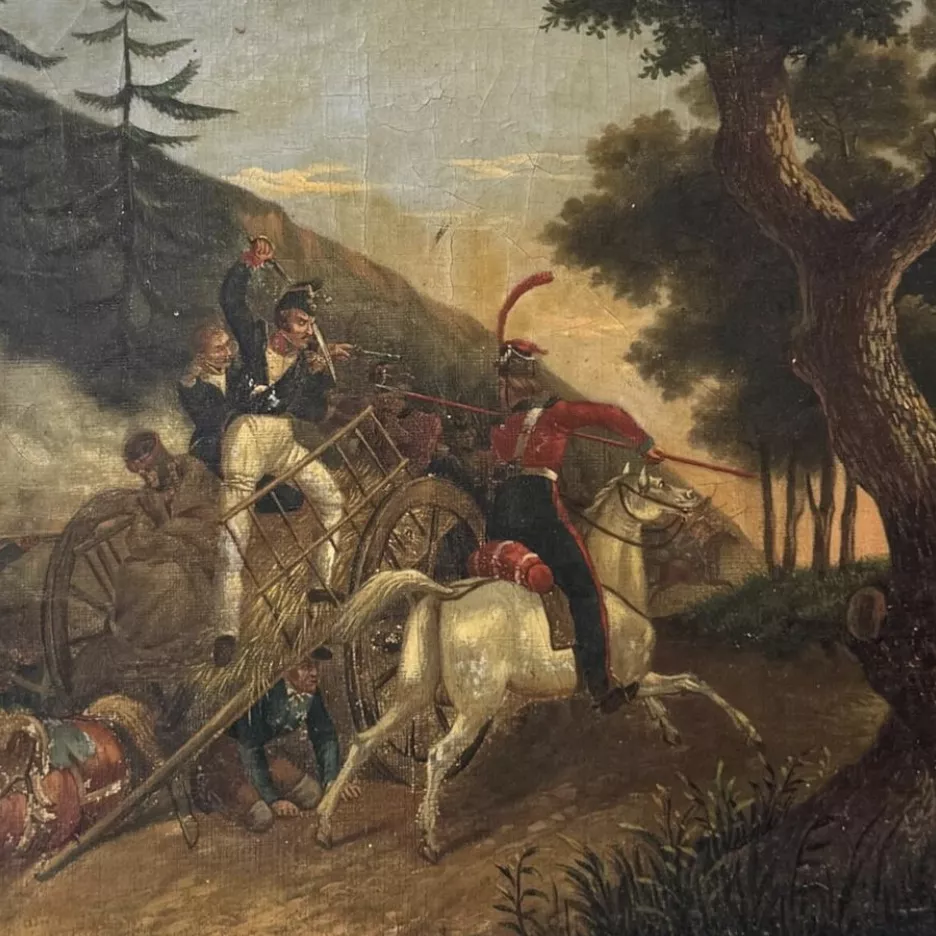 Suiveur de Horace Vernet, huile sur toile